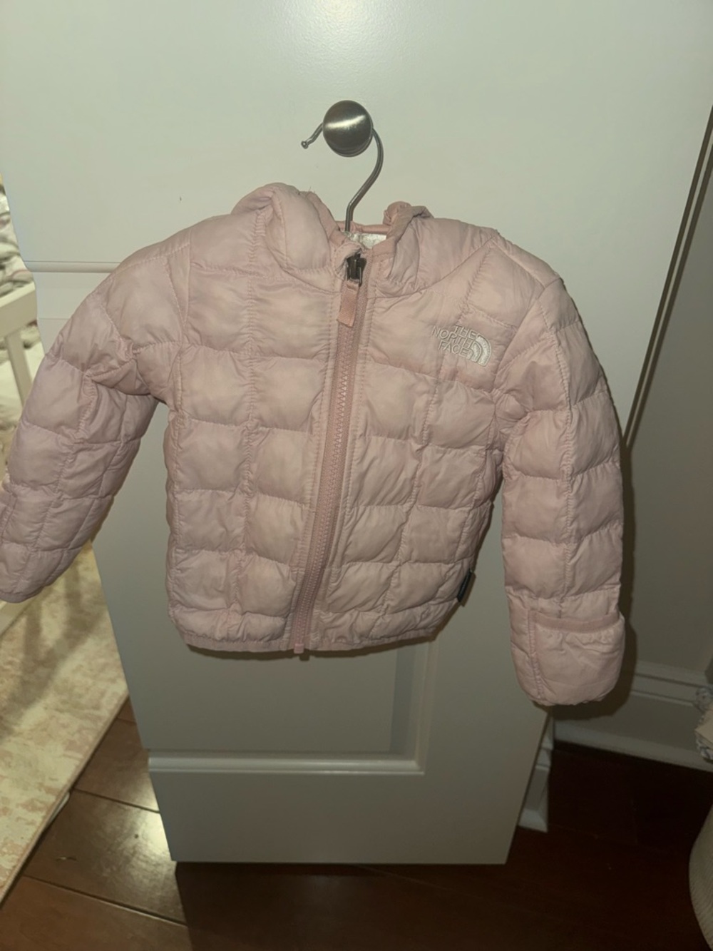 The North Face Pale Pink Quilted Toddler Puffer Jacket